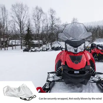 Снегомобил покритие водоустойчив UV устойчиви моторни шейни съхранение без надраскване качулка лайнер & еластичен кабел ремарке сняг машина шейна Изображение